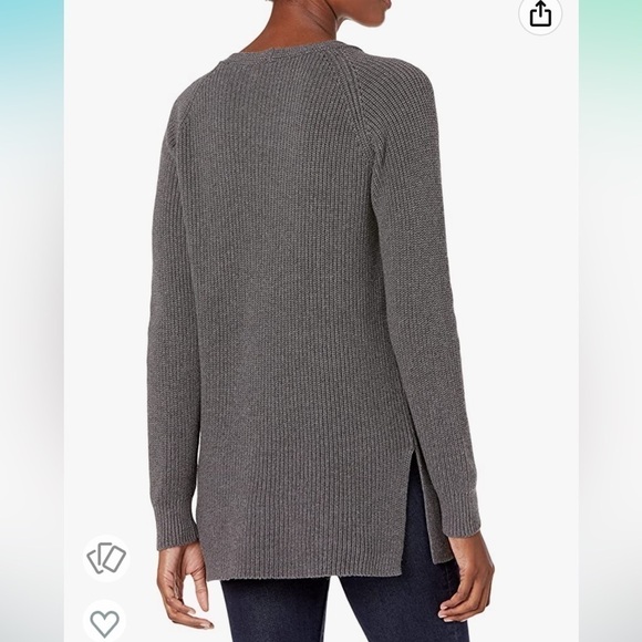 NWT Medium Goodthreads Women's Cotton Shaker Stitch Deep V-Neck Sweater - Picture 2 of 4